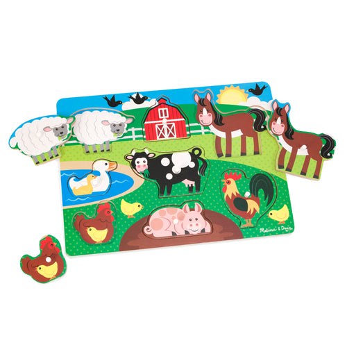 Farm Wooden Peg Puzzle