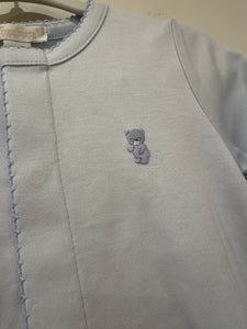 Light Blue Convertor Gown with Bear Hand Embroidered