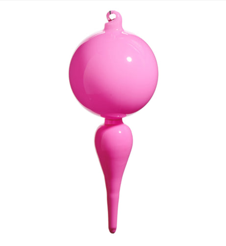 8’’ Bright Pink Finial Ornament
