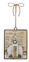 Load image into Gallery viewer, Painted Church Ornament 5.5x4.5 in