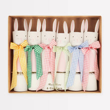 Load image into Gallery viewer, Gingham Bow Bunny Crackers