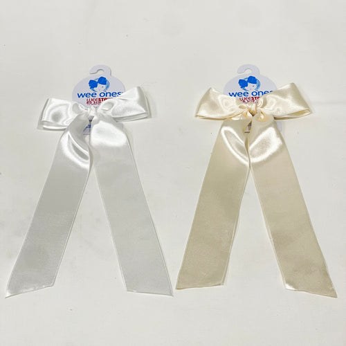 Medium French Satin Bow with Tails