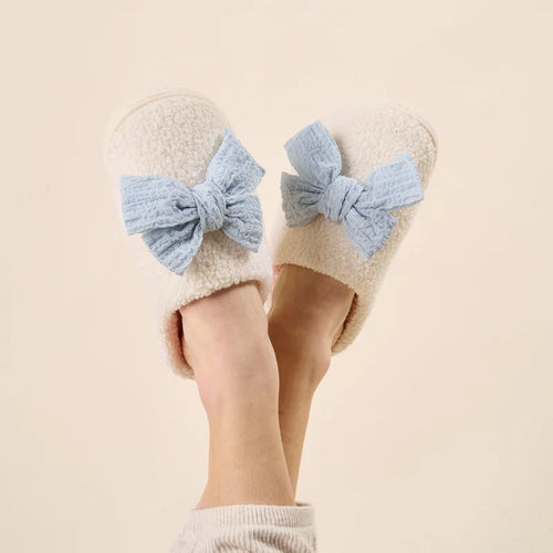 Betty Bow Light Blue Slipper