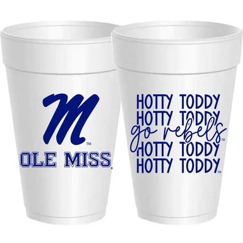Ole Miss Styrofoam cups