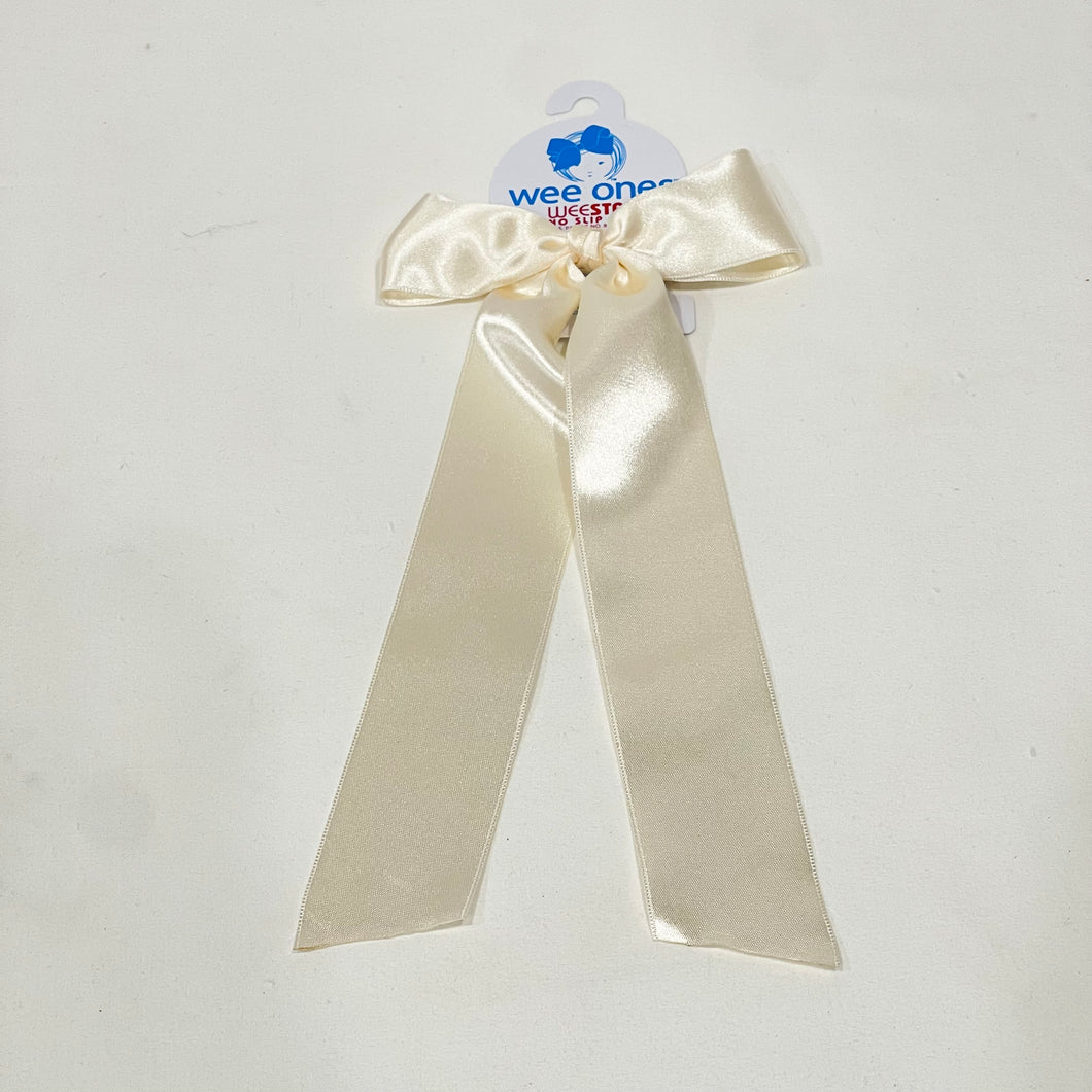 Medium French Satin Bow with Tails