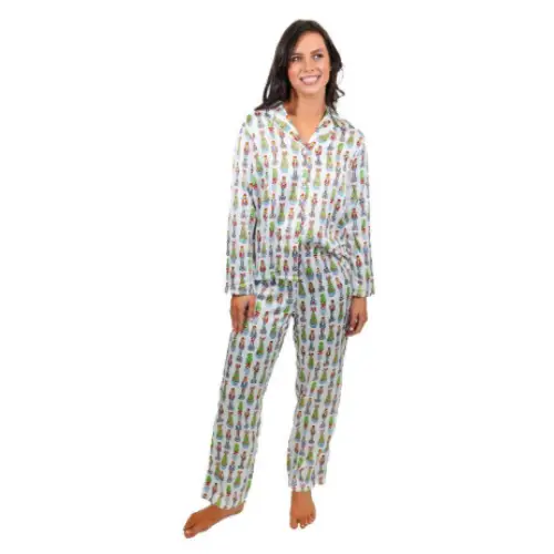Festive Nutcracker Satin Pajama Set