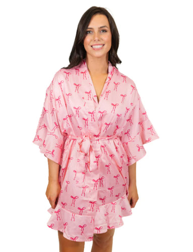 Tied w/ a Bow Satin Robe