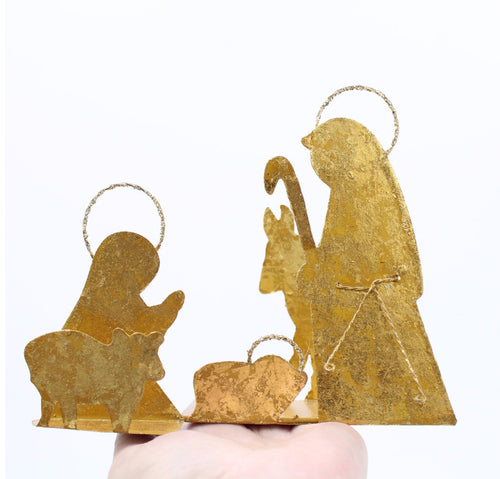 Gold Nativity Silhouette 6x3x5''
