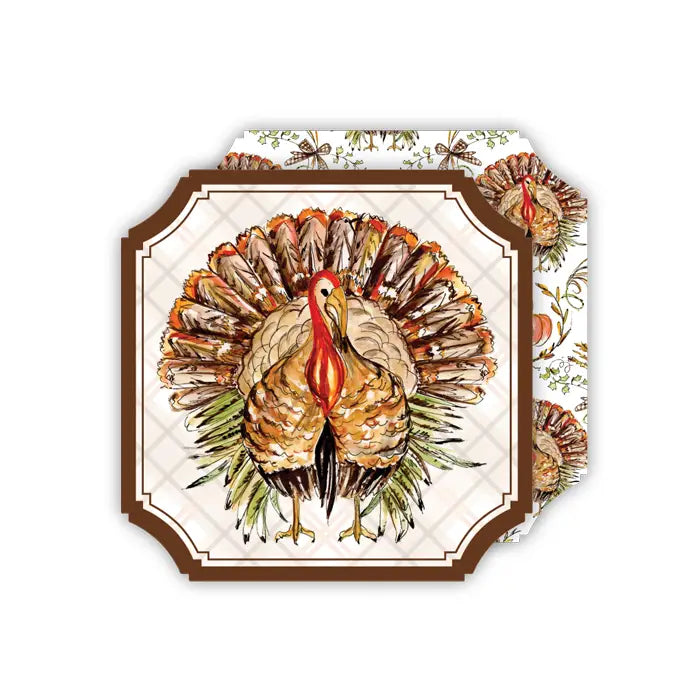 Standing Turkey Ticket Coaster- 20 Ct