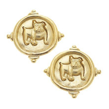 Load image into Gallery viewer, Bulldog Intaglio Post Earrings