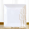 Royal Nutcracker Embossed Platter White 11.5 x 11.5