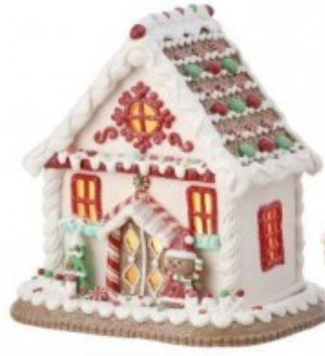 Led Candycane Lane House 8.5’’ White