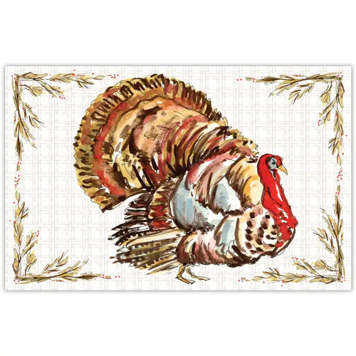 Turkey with Hay Berries Placemat- 20 count