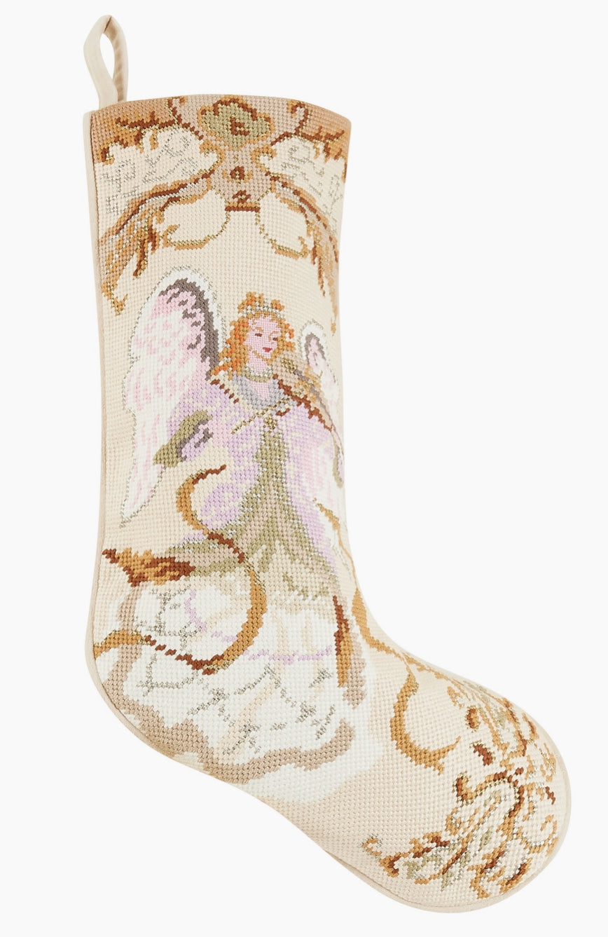 Angel with Violin NP EMB Stocking