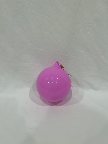 5’’ Pink Opaque Blown Glass Ornament