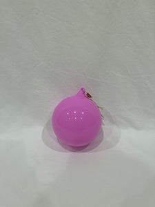 5’’ Pink Opaque Blown Glass Ornament