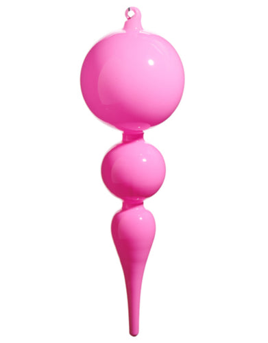 10’’ Bright Pink Finial Ornament