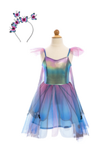 Load image into Gallery viewer, Butterfly Twirl Dress with Wings &amp; Headband Blue/Purple
