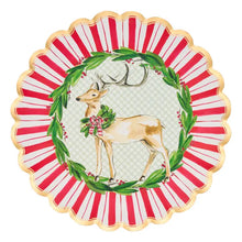 Load image into Gallery viewer, Holly Berry Scalloped Dinner Plates (8 ct.)