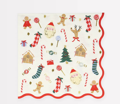 Jolly Christmas Large Napkins 16ct