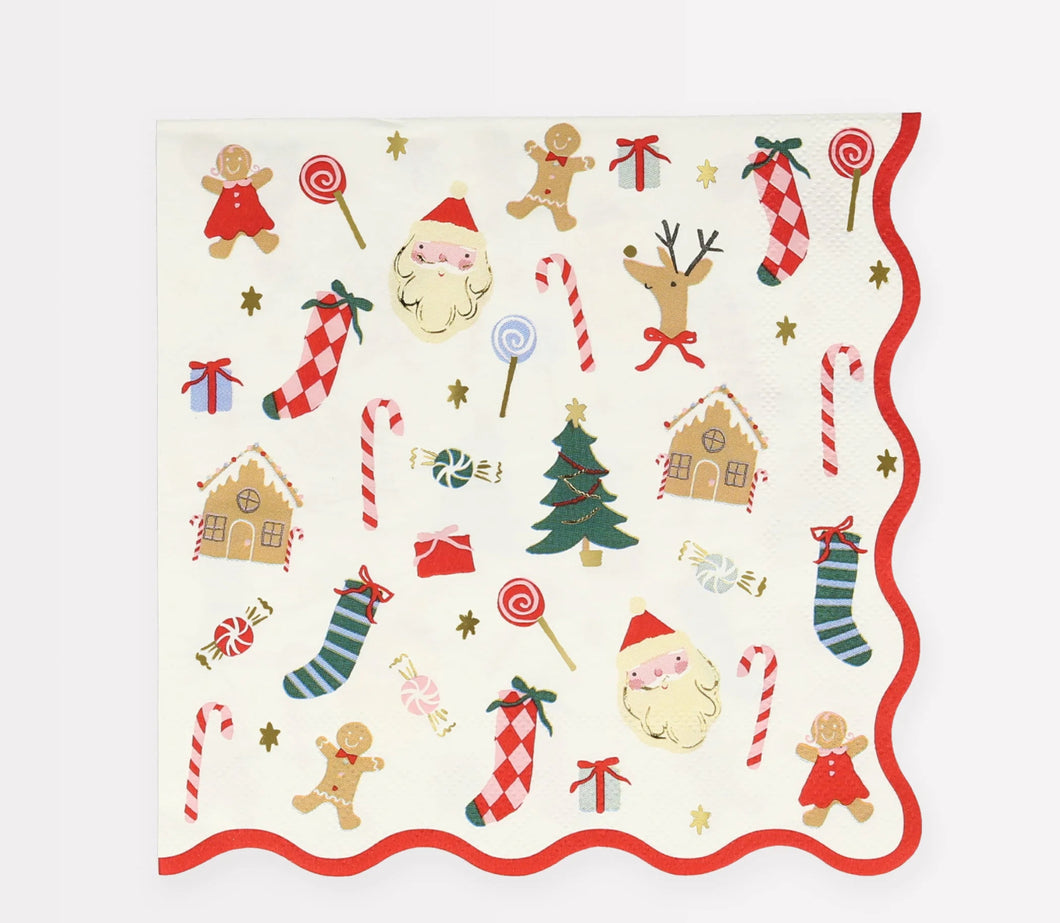 Jolly Christmas Large Napkins 16ct