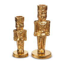 Load image into Gallery viewer, Gold Nutcracker Candlestick