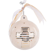 Load image into Gallery viewer, Gold Striped Cross Ornament