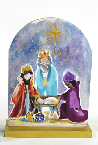 Arched Three Kings at Manger 6x2x8’’