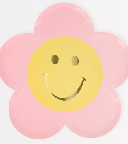 Happy Face Flower Plates