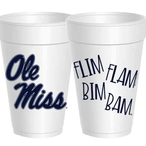 Ole Miss Styrofoam cups