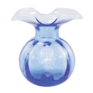 Hibiscus Glass Cobalt Fluted Vase