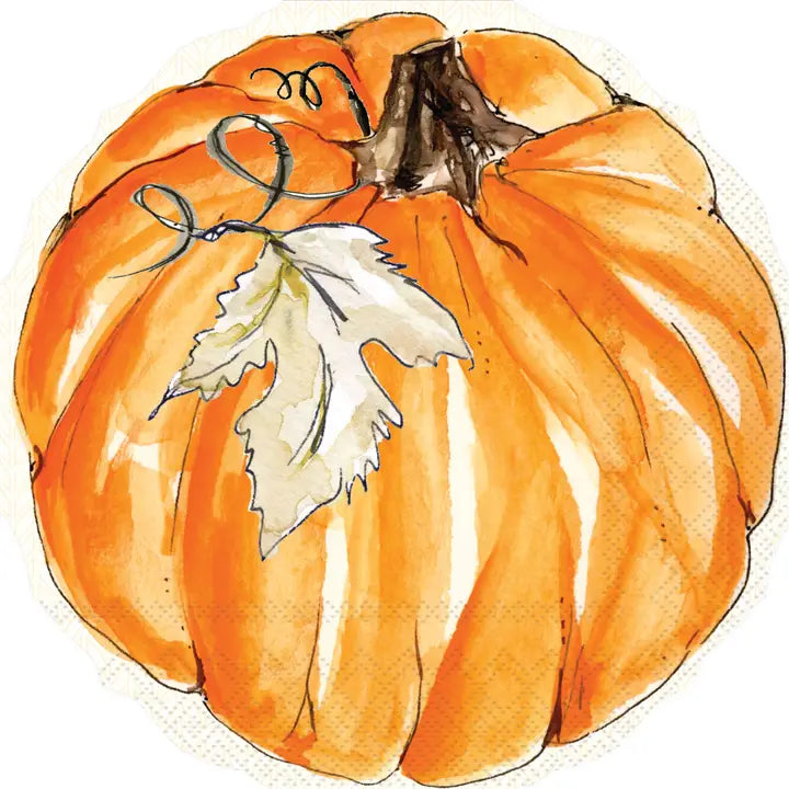 Chinoiserie Pumpkin Topiary Shaped Lunch Napkins
