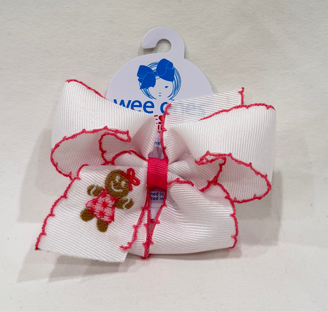 Gingerbread with Pink Moonstitch Bow