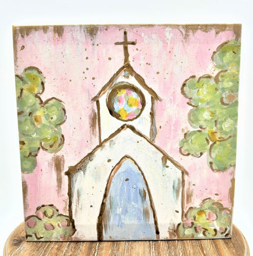 Church Canvas 8x8