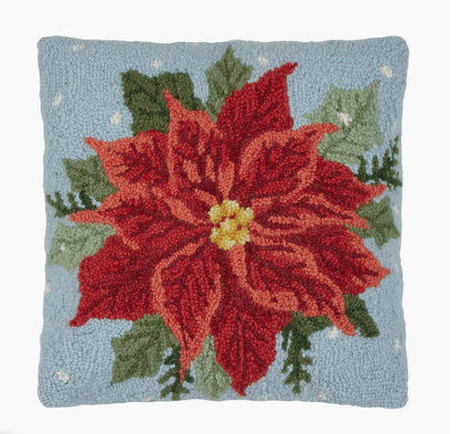 Holiday Poinsettia Pillow