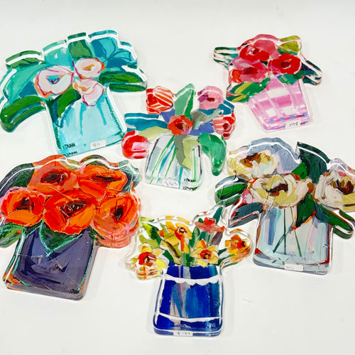 Lauren Dunn Floral Acrylic Blocks