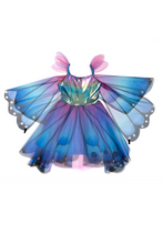 Load image into Gallery viewer, Butterfly Twirl Dress with Wings &amp; Headband Blue/Purple