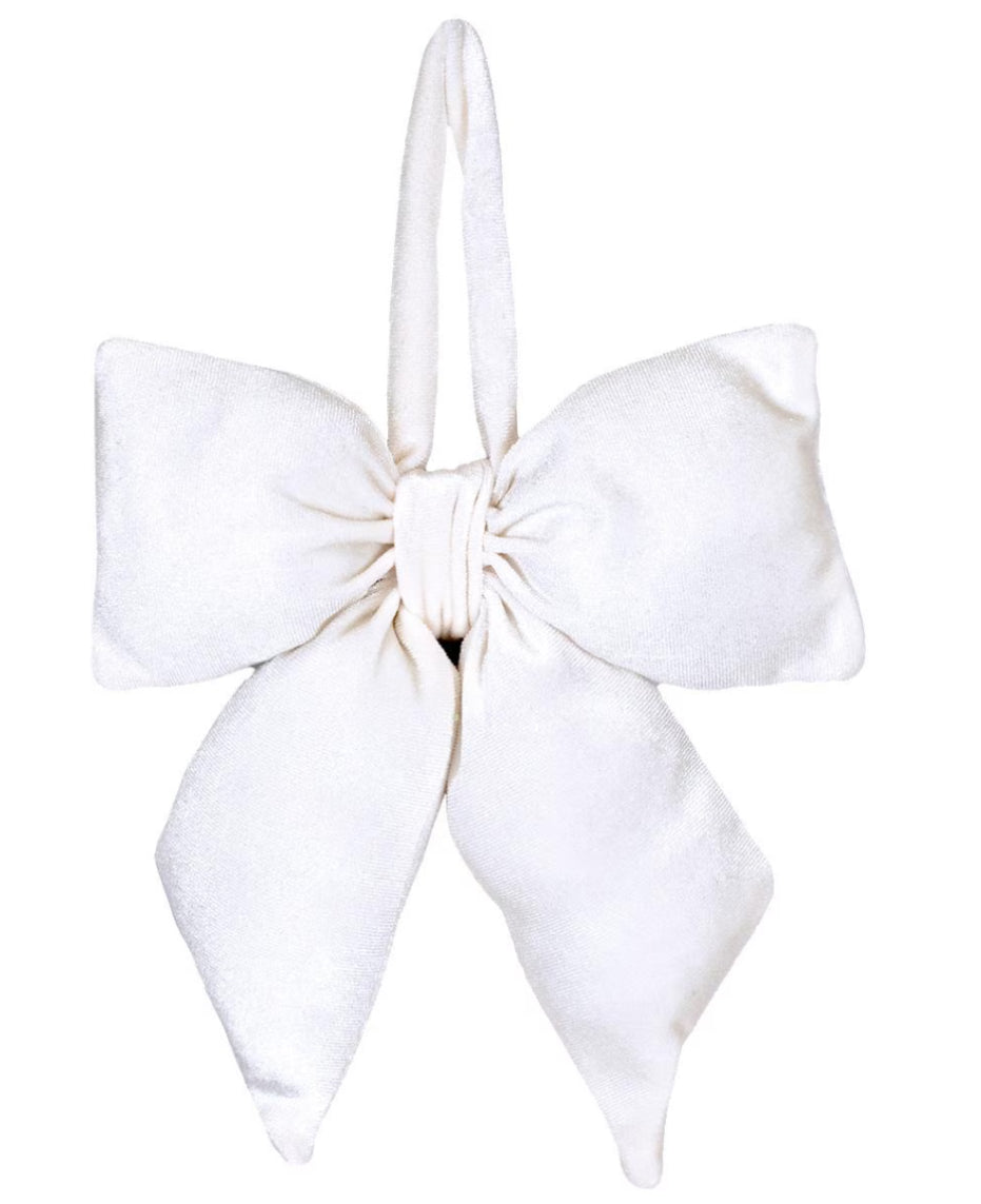 Evelyn Bow Ornament White