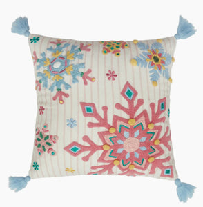 Holiday Brights Snowflake Pillow