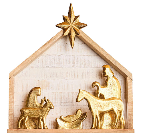 Nativity Scene Gold Small