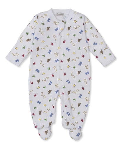 Cowboy Pattern Footie with Zipper