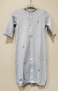 Light Blue Convertor Gown with Bear Hand Embroidered