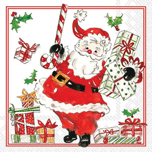 Holly Jolly Santas Cocktail Napkins 20 ct
