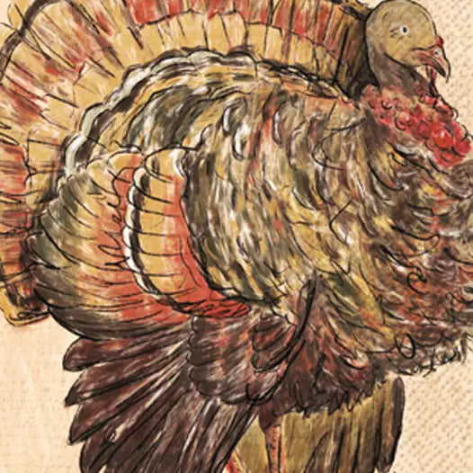 Painterly Turkey Guest Napkins