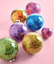 Load image into Gallery viewer, 4in. Chunky Glitter Ball Ornaments