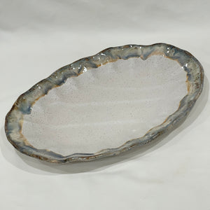 Fluttered Oval Platter