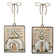 Load image into Gallery viewer, Painted Church Ornament 5.5x4.5 in