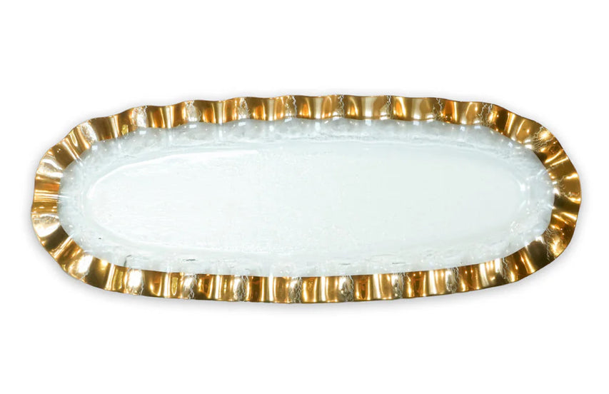 Ruffle Medium Oval Tray G248