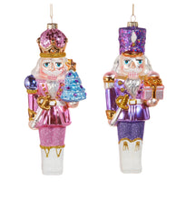 Load image into Gallery viewer, Pink Purple Nutcracker Ornament