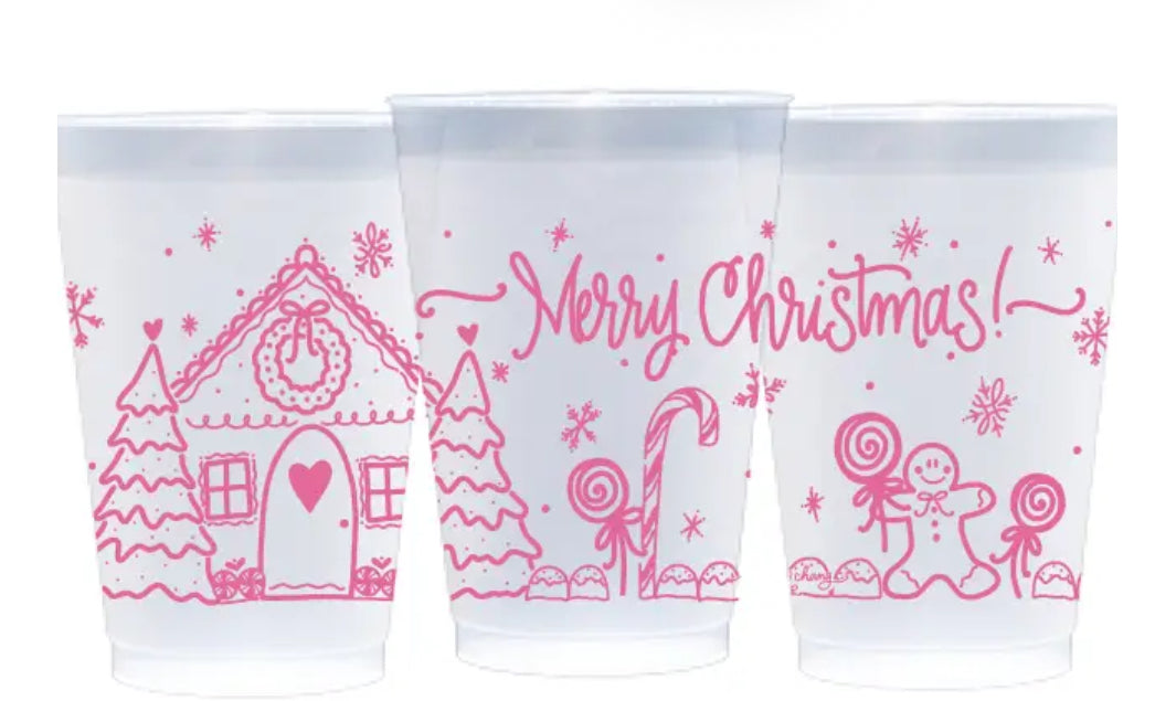 Gingerbread Plastic Cups